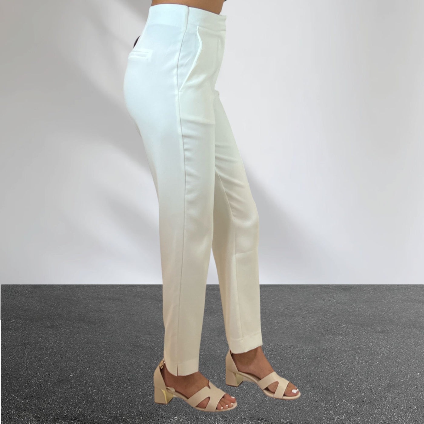 Dames pantalon wit P951