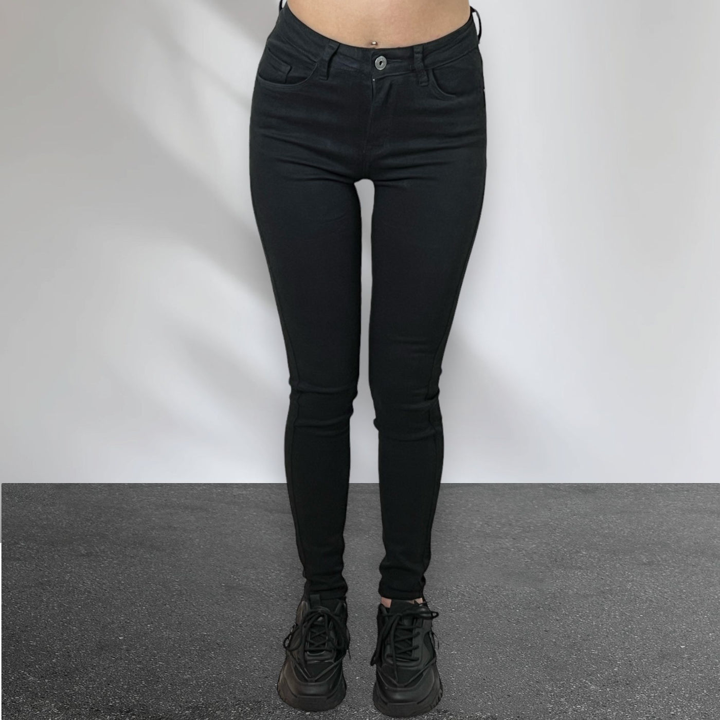 Skinny jeans Hello Miss zwart H625-1