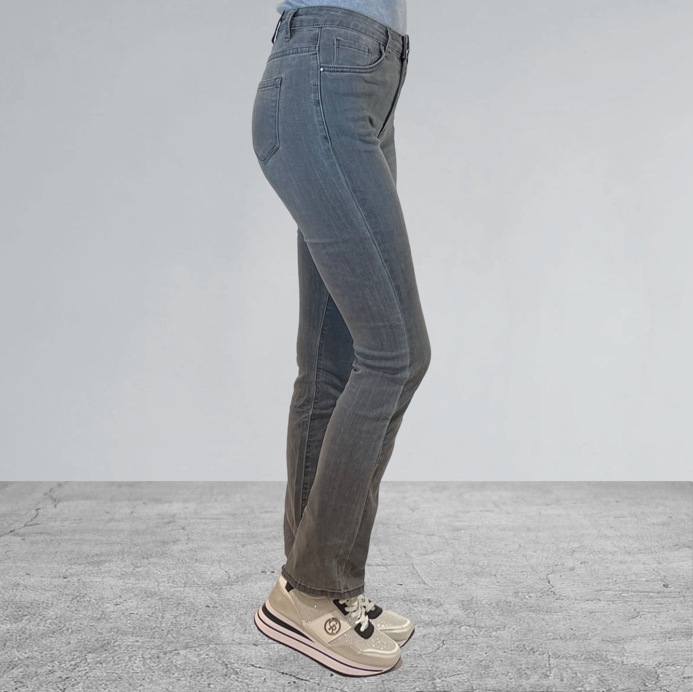 Dames flair jeans grijs VS MISS 6986